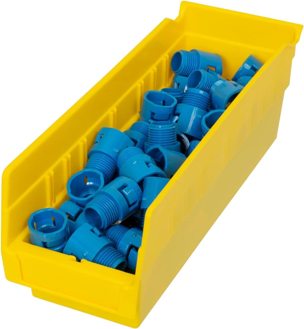 Akro-Mils 30120 Plastic Organizer and Storage Bins for Refrigerator, Kitchen, Cabinet, or Pantry Organization, 12-Inch x 4-Inch x 4-Inch, Yellow, 24-Pack