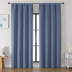 Simplebrand Ava Denim Blackout Curtains by Simplebrand