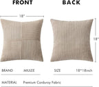 MIULEE Light Brown Decorative Throw Pillow Covers 18x18 Inch - Image 6