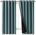 NICETOWN 100% Blackout Lined Curtains, 2 Thick Layers Completely Blackout - Image 2