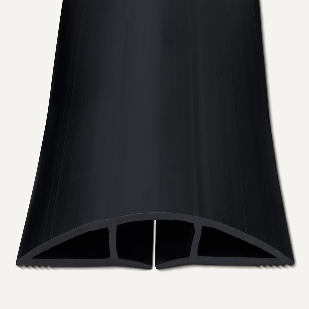Amazon Basics Floor Cord Cover, 6ft Length, 2.6" Diameter, Cable Protector, Black