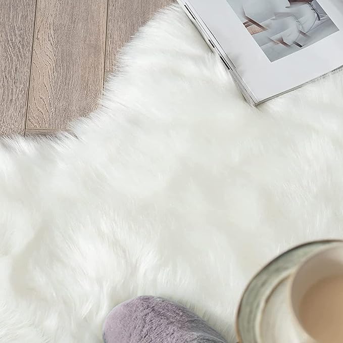 ORINOVA White Fluffy Washable Shag Area Rugs - Image 9