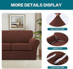 Turquoize 4 Piece Sofa Covers for 3 Cushion Couch Sofa Slipcover Soft Couch - Image 4