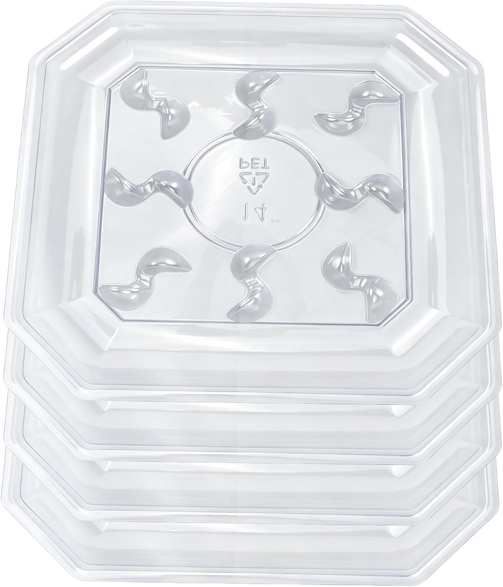 Plastic Plant Saucer, 6 Pack, Square, (14x14)