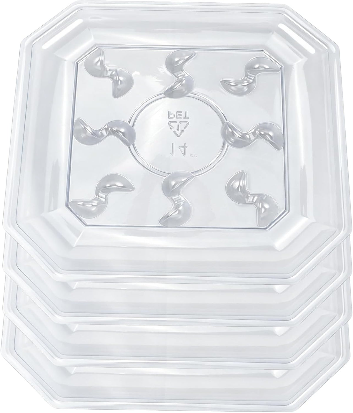 Plastic Plant Saucer, 6 Pack, Square, (14x14)