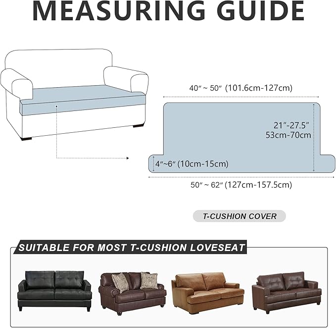 Leather Look Couch Cushion Covers Sofa Seat Slipcovers Sets Couches Furniture - Image 2