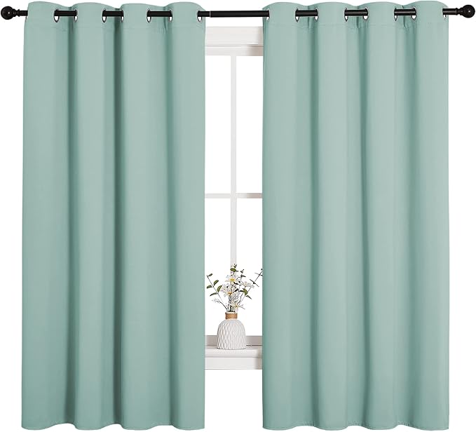 NICETOWN Bedroom Curtain Panels Blackout Draperies, Thermal Insulated Solid - Image 2