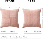 MIULEE Pink Decorative Throw Pillow Covers 20x20 Inch - Image 6