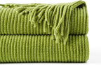 Battilo Lime Green Throw Blanket for Couch, 50"x60"
