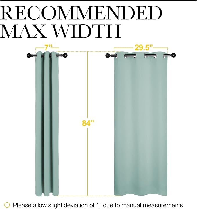 NICETOWN Window Curtain Panels, Thermal Curtains Insulated Solid Grommet - Image 7