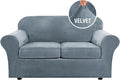 H.VERSAILTEX Real Velvet Plush 3 Piece Stretch Sofa Covers Couch Covers by HVERSAILTEX