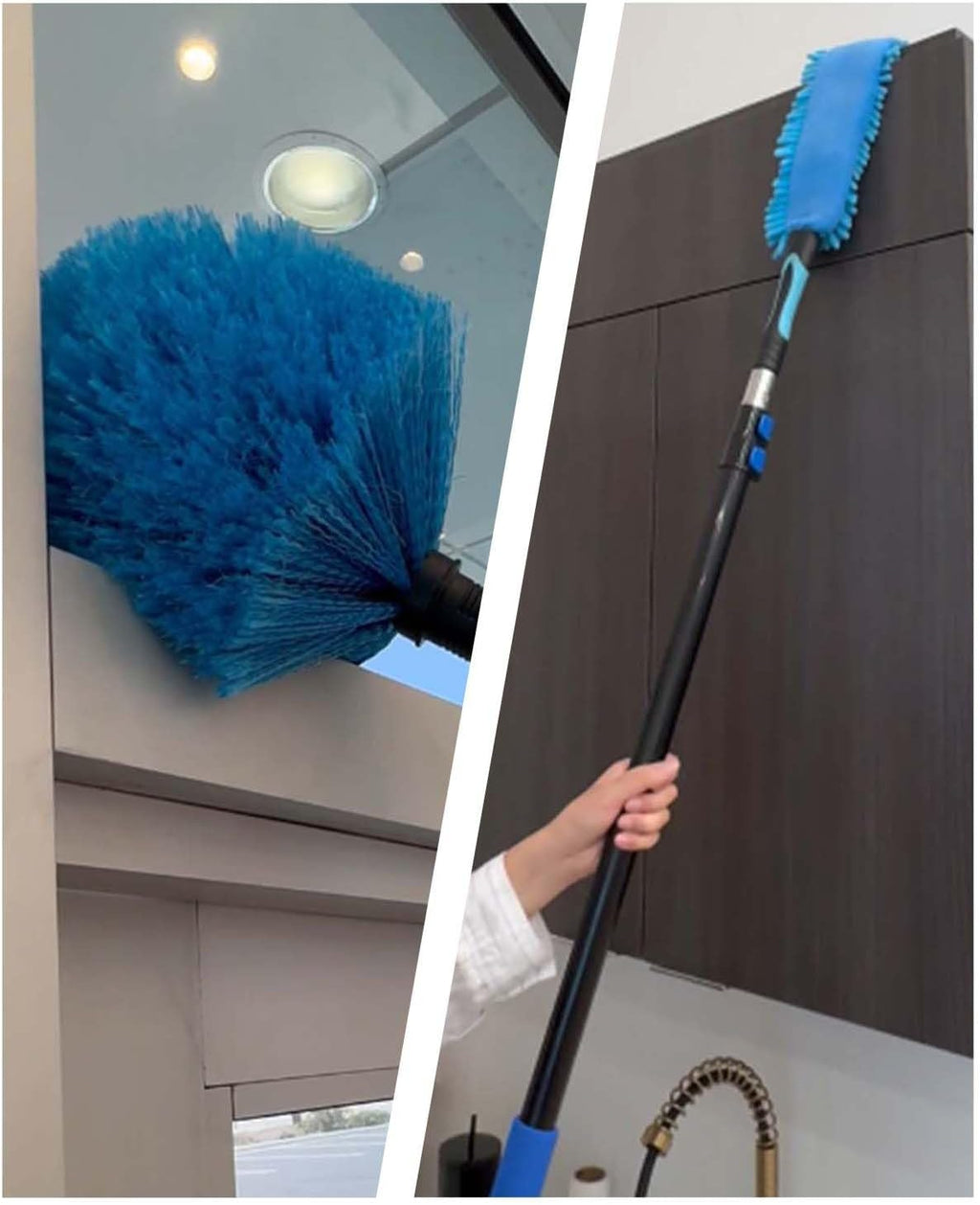 20ft Painted Wall Mop, 12ft Extension Pole, High Ceiling Cleaning Tool