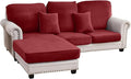 Couch Cover 3-Piece Elastic Velvet Couch Cushion Covers & Chaise Slipcovers by Taque