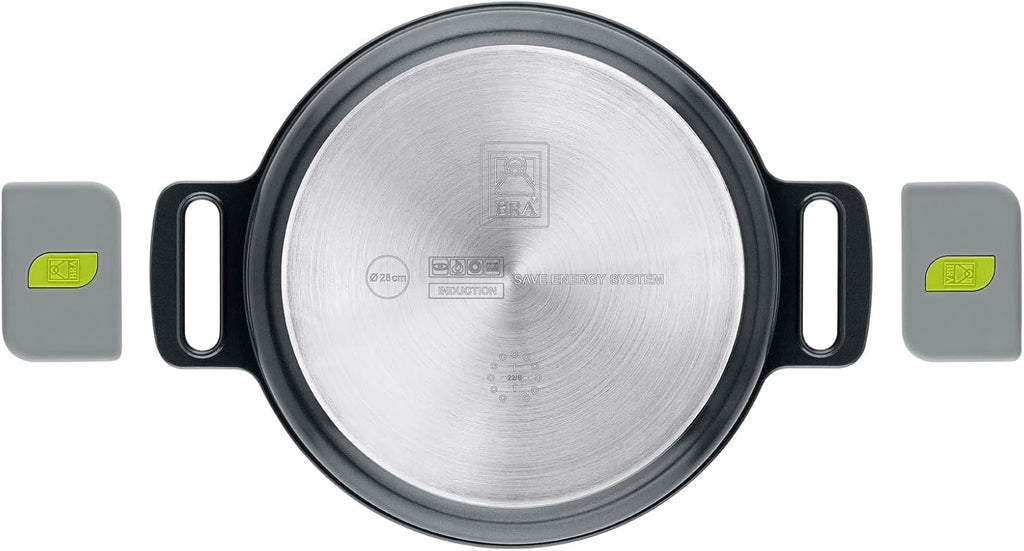 BRA COOKWARE Life Ceramic Nonstick Sauté Pan w/Lid | 12.6 In 4.8Qt Aluminum
