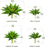 Ttranewsoo 28 Inch Artificial Agave Plants Outdoor Set of 2, Large Faux Succulent Plants for Indoor Home Decor, Realistic Fake Agave Greenery for Patio Porch Garden, UV Resistant Plants Without Pot