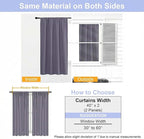 Simplebrand Ava Greyish Purple Short Blackout Curtains - Image 9