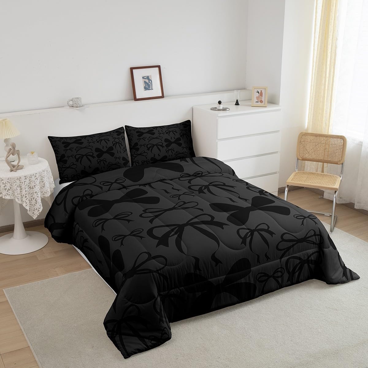 Feelyou Cute Bowknot Bedding Set Boys Girls Twin Size
