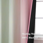 Estelar Textiler Sage and Pink Blackout Curtains - Image 5