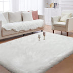 Faux Fur Area Rug, Indoor Plush Floor Carpets - Image 3
