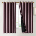 NICETOWN Dry Rose 100% Blackout Lined Curtains, 2 Thick Layers Completely by NICETOWN