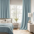 MIULEE Slate Blue Back Tab Blackout Curtains 102 Inch Long 2 Panels Set - Image 2