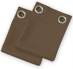 LEMOMO Blackout Curtains 66 x 95 inch/Brown Curtains Set of 2 Panels/Thermal - Image 9