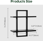Floating Shelves for Wall,Decorative Wall Shelves Black,Plants Shelf Framed