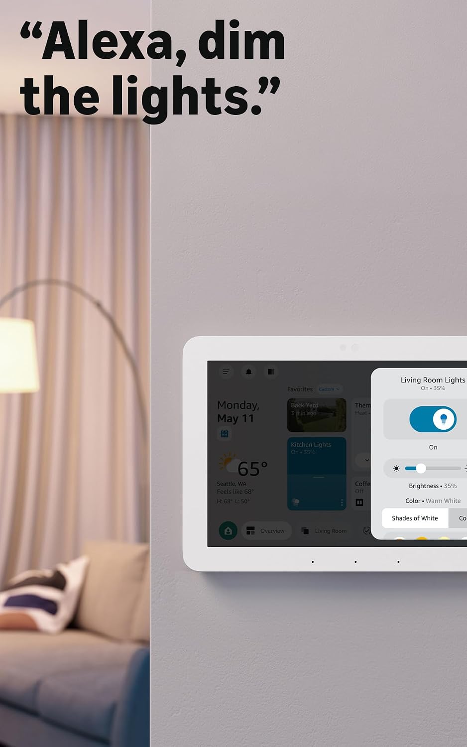 Amazon Echo Hub (newest model), 8", Redesigned with customizable control and Alexa+, Compatible with thousands of devices