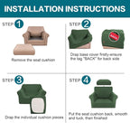 Turquoize 2 Piece Chair Covers Armchair Slipcovers - Image 6