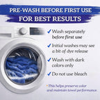 GREEN LIFESTYLE Shop Towels 12" x 14" 100 Pack - Blue Cotton Shop Towels, Cleaning Rags Bulk, Reusable Shop Rags, Absorbent Terry Cloth Cleaning Towels for Garage, Industrial and Housekeeping Use