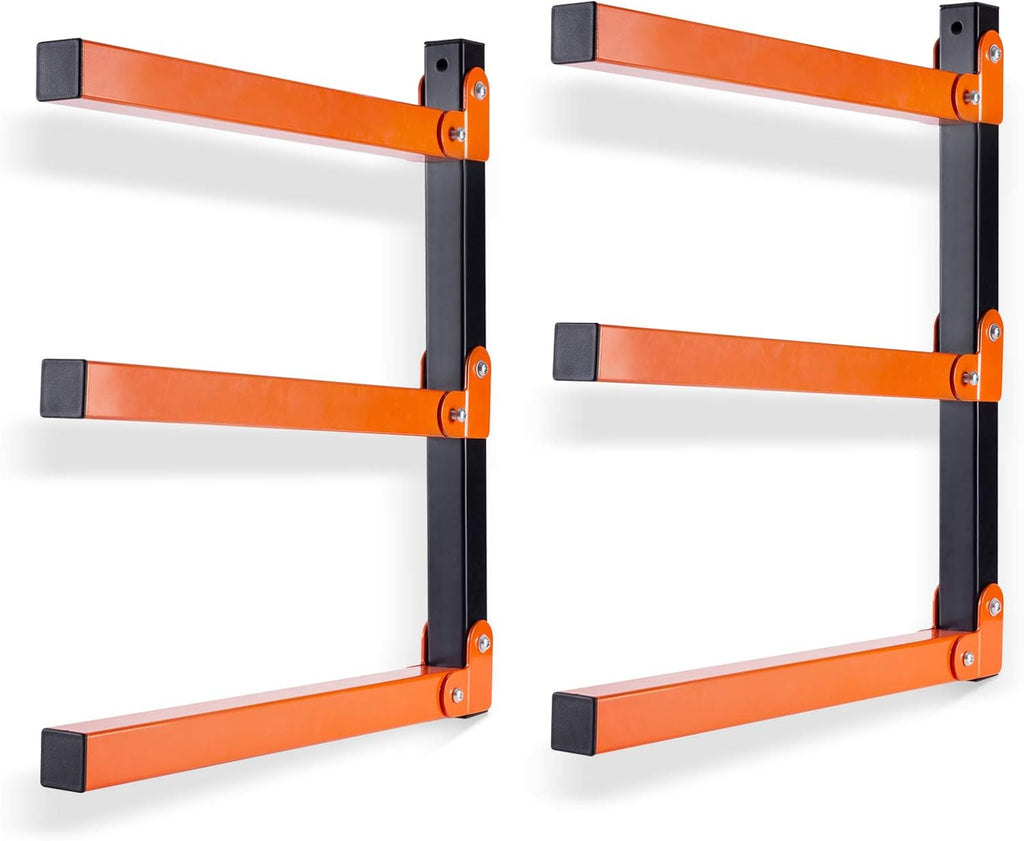 Wall Mount Wood Organizer and Lumber Storage Rack with 3-Level