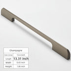 5 Pack Champagne Cabinet Handles, Long Kitchen Cabinet Pulls, Easy to Install for Cabinets, Dresser Drawers and Wardrobes (13.31 inch)