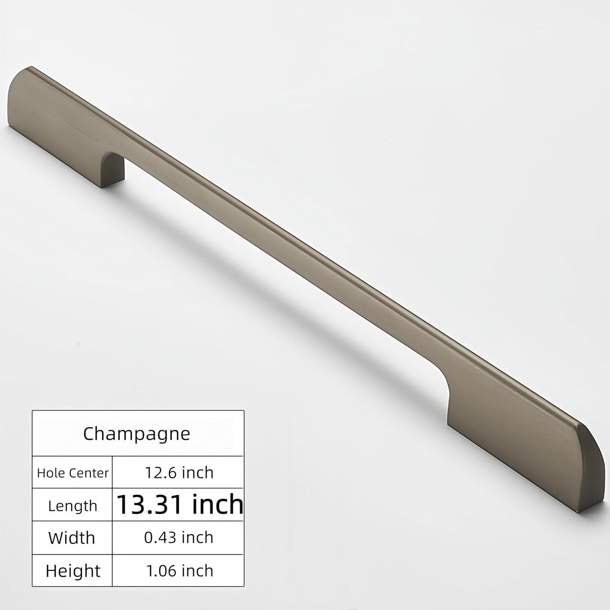 5 Pack Champagne Cabinet Handles, Long Kitchen Cabinet Pulls, Easy to Install for Cabinets, Dresser Drawers and Wardrobes (13.31 inch)