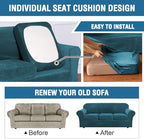 H.VERSAILTEX Rich Velvet Stretch 2 Piece Cover Chair Slipcover Sofa Cover - Image 6