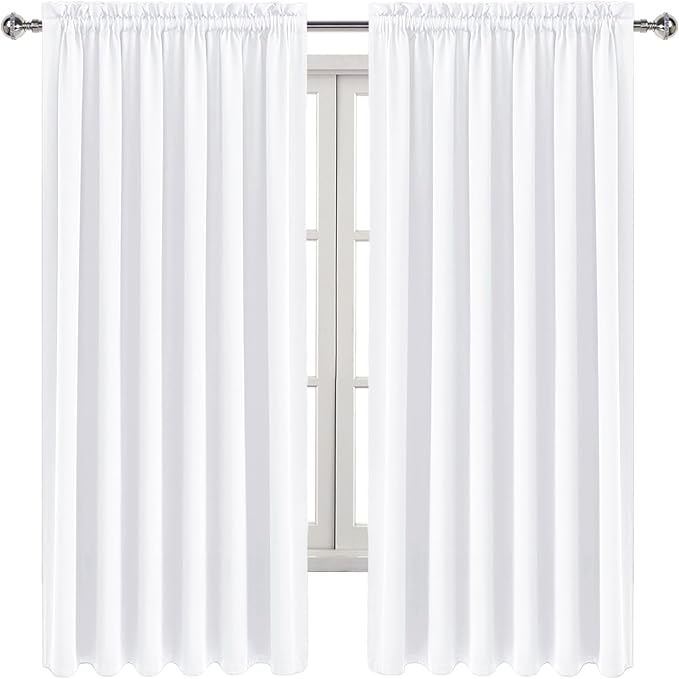 DWCN White Curtains for Living Room Thermal Insulated, 50% Light Blocking - Image 8
