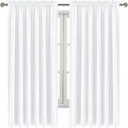 DWCN White Curtains for Living Room Thermal Insulated, 50% Light Blocking - Image 8