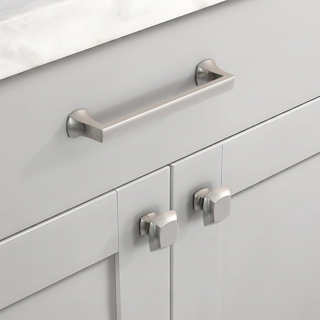 homdiy Brushed Nickel Cabinet Knobs Drawer Knobs Kitchen Closet 20 Pack