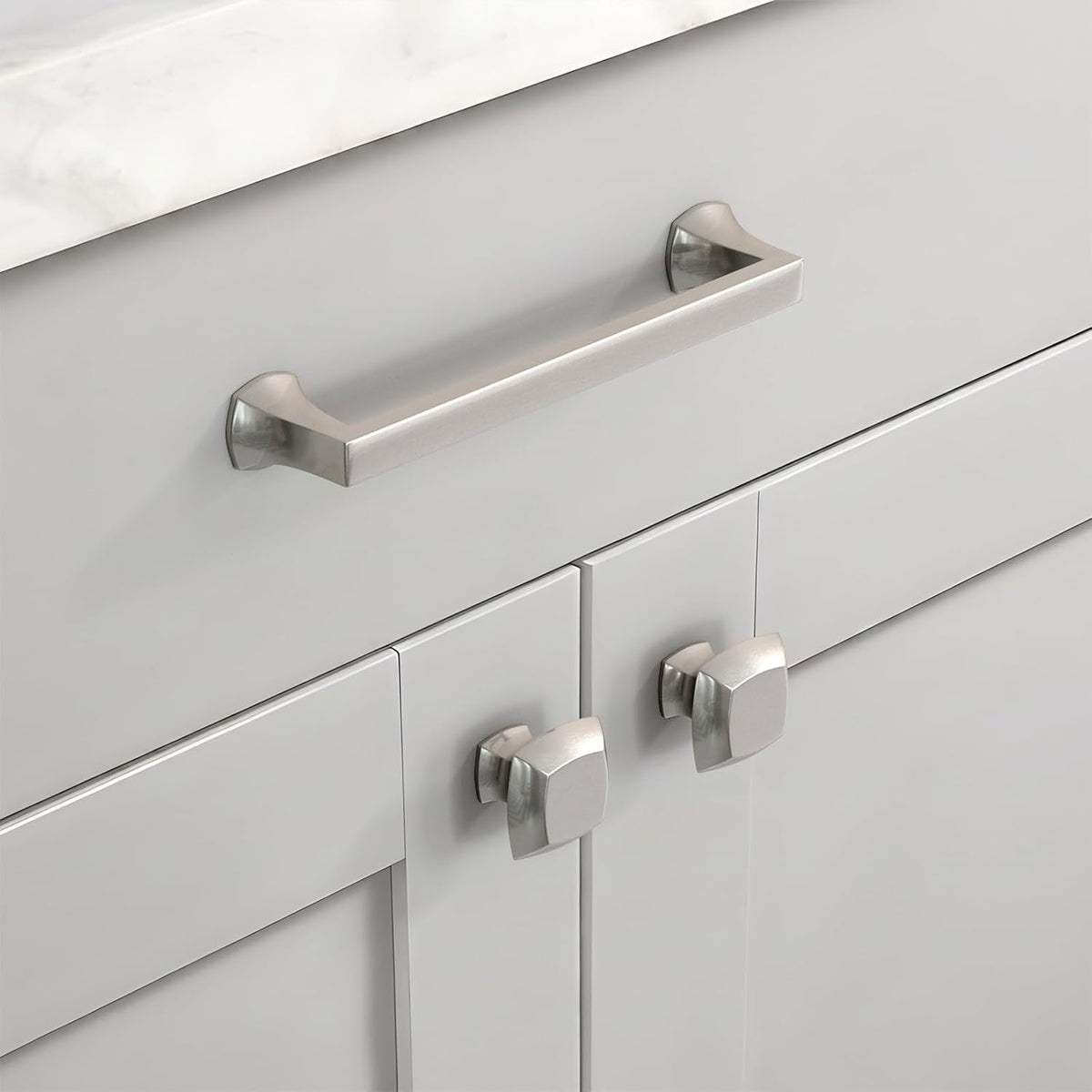 homdiy Brushed Nickel Cabinet Knobs Drawer Knobs Kitchen Closet 20 Pack