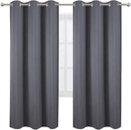 LEMOMO Grey Blackout Curtains 42 x 72 Inch Length/Set of 2 Curtain - Image 2