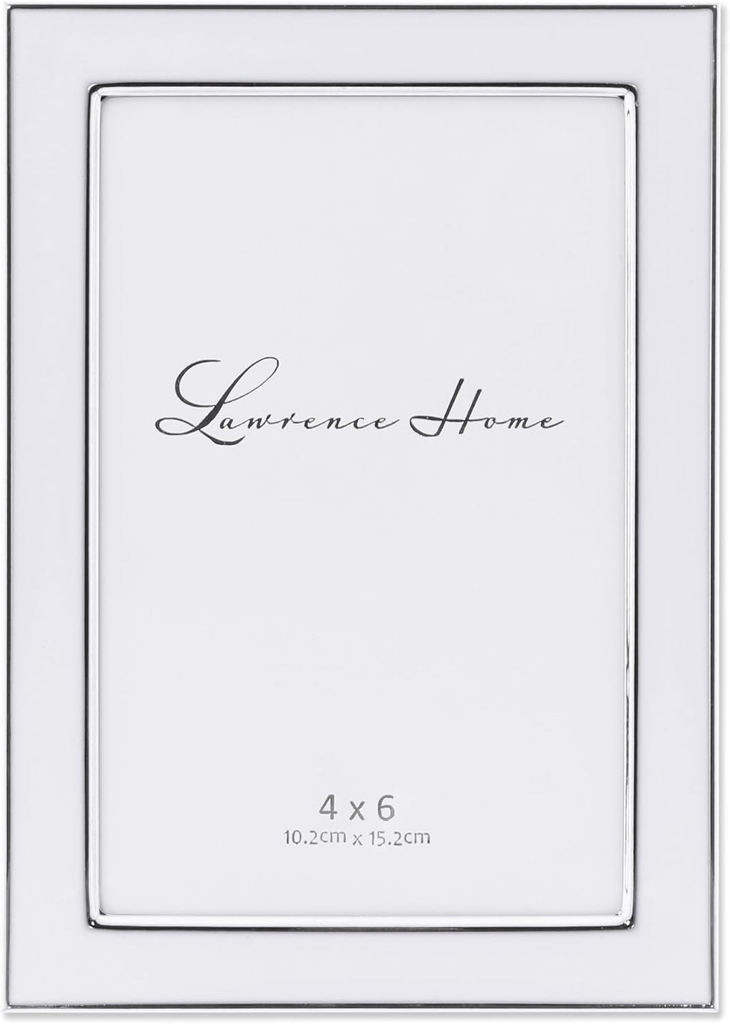 Lawrence Frames Metal Frame, Polished Enamel, Ivory, 5x7