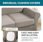 Turquoize 4 Piece Couch Covers for 3 Cushion Couch Sofa Pet Friendly Stretch - Image 5