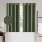 MIULEE 100% Blackout Linen Textured Curtains by MIULEE