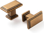 Rectangular Oil Rubbed Bronze Cabinet Knobs 1-1/2 Inch 10 Pack K2206