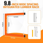 10-Pack Lumber Storage Rack, Wall Mount Wood Rack (10 Level)