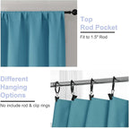 Simplebrand Ava Turquoise Blackout Curtains - Image 4