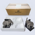 Decorative-Bookends Elephant Book-Ends Heavy Duty - Book Stoppers for Home Office School 5.34 LBS 11.8 * 7.9 * 9.8 Inch Newman House Studio
