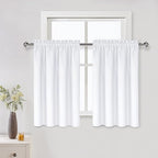 DWCN White Curtains for Living Room Thermal Insulated, 50% Light Blocking by DWCN