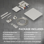 Shower Faucet Set Shower System Brushed Nickel, Push Button Diverter
