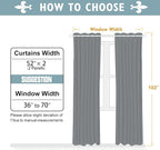 ChrisDowa Blackout Curtains 102 Inches Long 2 Panels Set - Image 5