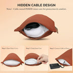 SAVIOR HEAT Heated Throw Pillow Lumbar Support Pillow with 10000mAh Battery, Rechargeable Electric Heating Cushion with 3 Heat Levels for Office Chair Car Abdomen Neck Waist